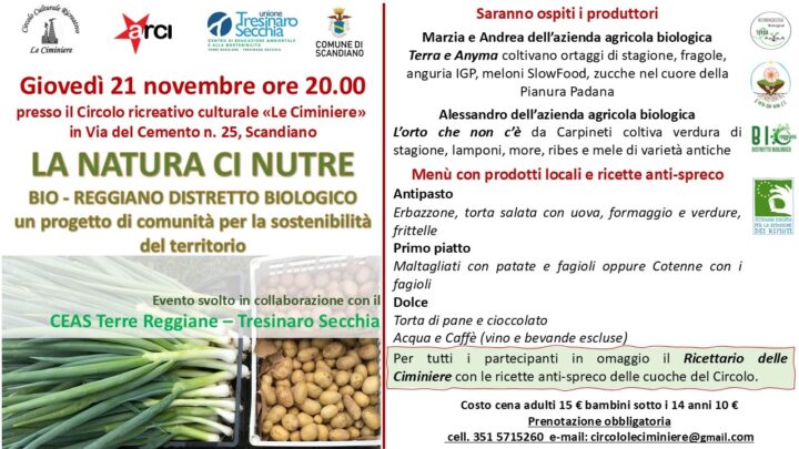 Serata “BIO – REGGIANO DISTRETTO BIOLOGICO un progetto di comunità per la sostenibilità del territorio”